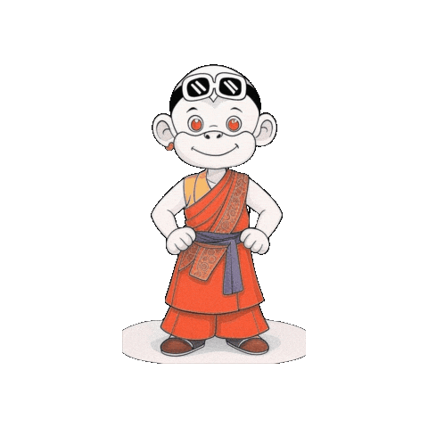 Little Buddha Peace Sticker by Zhot