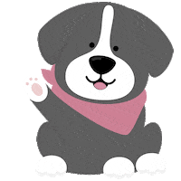 Puppy Seattle Sticker by Mika And Bobby