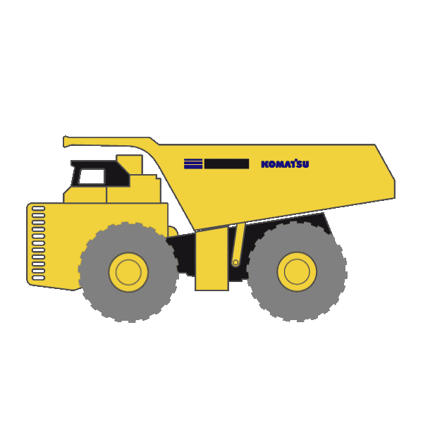 komatsumining construction mining forklift forestry Sticker