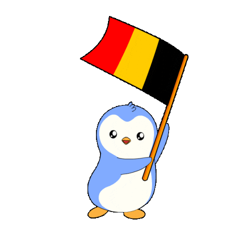 Belgium Flag Penguin Sticker by Pudgy Penguins