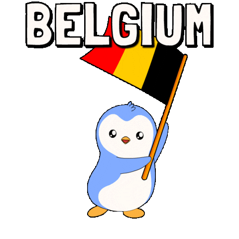 Belgium Flag Penguin Sticker by Pudgy Penguins