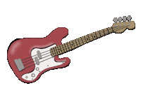 Bass Guitar Singing Sticker by AlwaysBeColoring