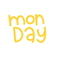 Monday Lettering Sticker
