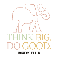Think Big Elephant Sticker by Ivory Ella