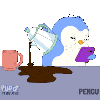 Tired Good Morning Sticker by Pudgy Penguins