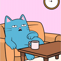 Blue Cat Nopecat GIF