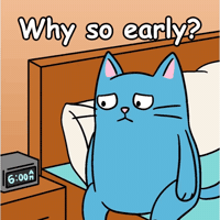 Dragging Blue Cat GIF