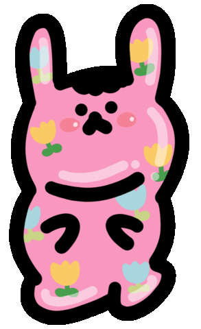 Pink Bunny Sticker by Playbear520_TW