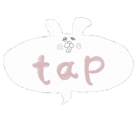 nemuroom rabbit here tap click Sticker