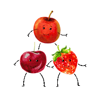 ShloerBGRocks apple strawberry cherry squash Sticker