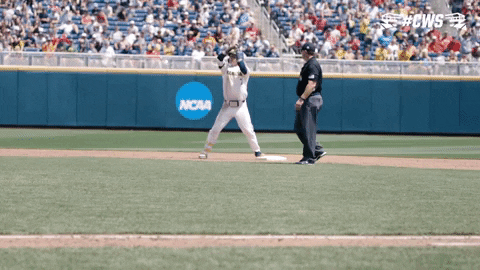 ncaasports giphyupload cws college world series michigan wolverines GIF