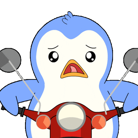 Self Driving Wow Sticker by Pudgy Penguins