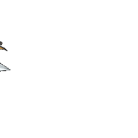 Paper Airplane Penguin Sticker