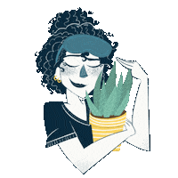 giusyrusso21 art illustration curly curls Sticker