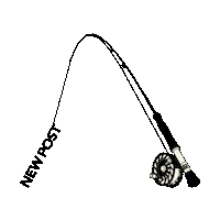 New Post Fishing Sticker