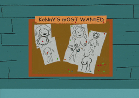 kenny mccormick corkboard GIF by South Park 