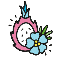 Paradise Dragonfruit Sticker by bilou