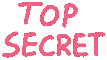 Top Secret Text Sticker by Kirsten Hurley