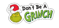 The Grinch Christmas Sticker by DrSeuss