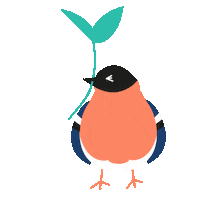 Flowers Bird Sticker by Close Parent