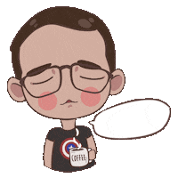 arts_byde fun coffee cafe chibi Sticker