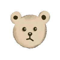 Happy Bear Sticker by Natalia Kiantoro