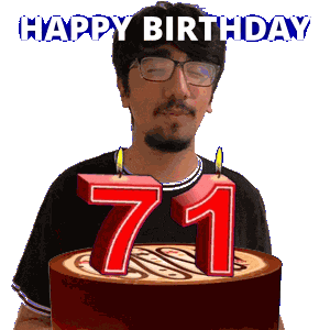 Happy 71St Birthday Sticker