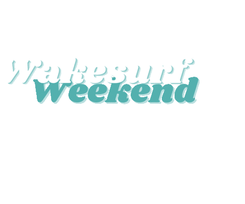 Weekend Surf Sticker by WAKEMUSTERS