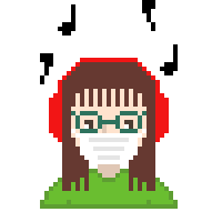 Pixel Listen Sticker