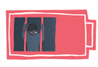 Tired Phone Sticker by Dan Leydon