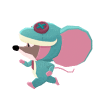 Mouse Blue Snake Sticker