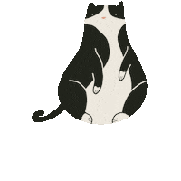 Wagging Cat Lady Sticker