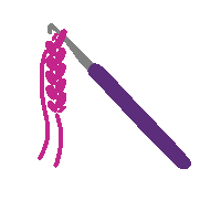 Crochet Knitting Sticker by kbarlowdesign