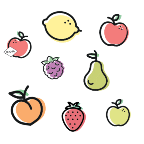 Vegan Fruit Sticker by The Good Cider