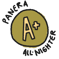 finals studying Sticker by Panera Bread