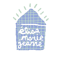 elisamariejeanne logo blue house casa Sticker