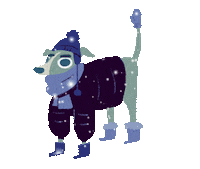 Dog Snow Sticker by Olivia When