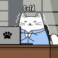 Shaking White Cat GIF by MESA My Emotional Support Animal