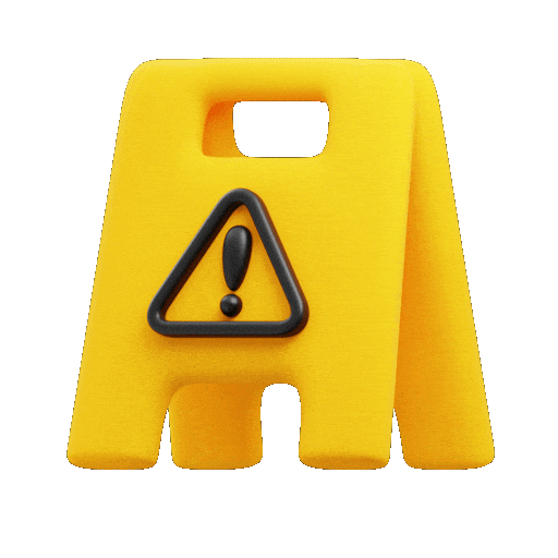 astromotion giphyupload yellow warning mop Sticker