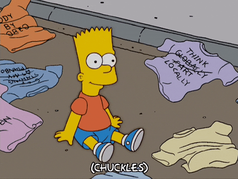 happy bart simpson GIF