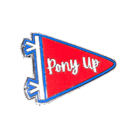 pinnedpins red up university pony Sticker