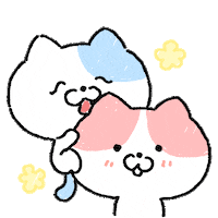 rangd_darng love art cat illustration Sticker