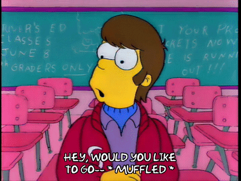 asking out homer simpson GIF
