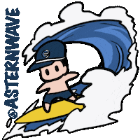 asternwave surf surfing wakesurf asternwave Sticker