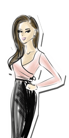 ChicSketch girl fashion new post swipe up Sticker