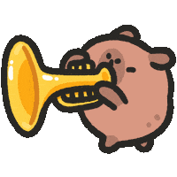 Play Trumpet Sticker by sansanplanet