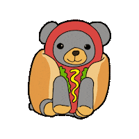 Hot Dog Spinning Sticker
