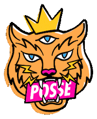 Queen Tiger Sticker by Copy Posse
