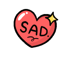 Sad Heart Sticker