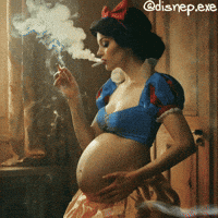 Snow White Smoking GIF